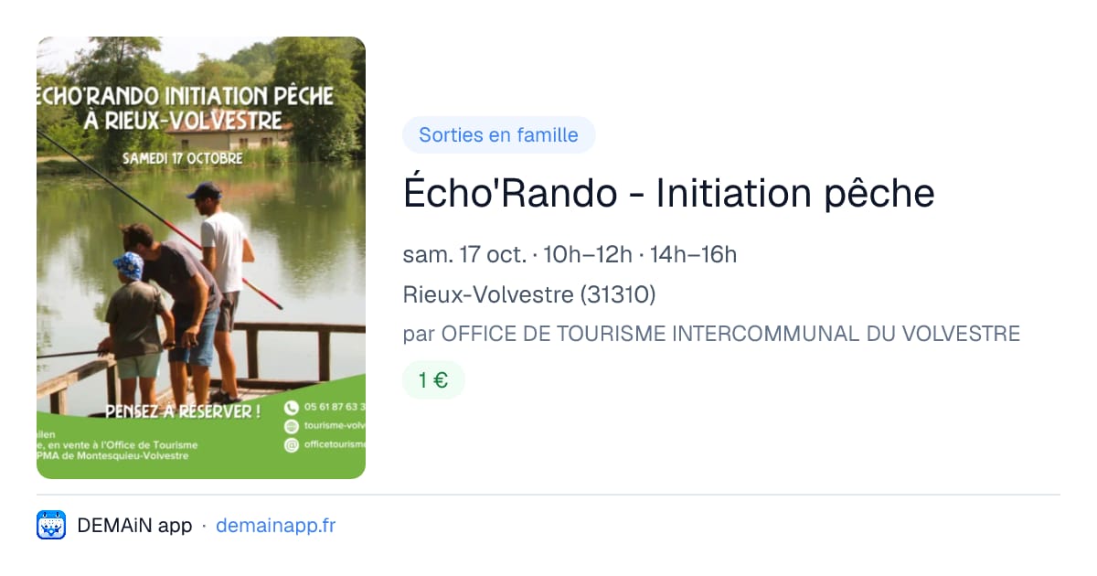 Écho'Rando - Initiation pêche — Rieux-Volvestre