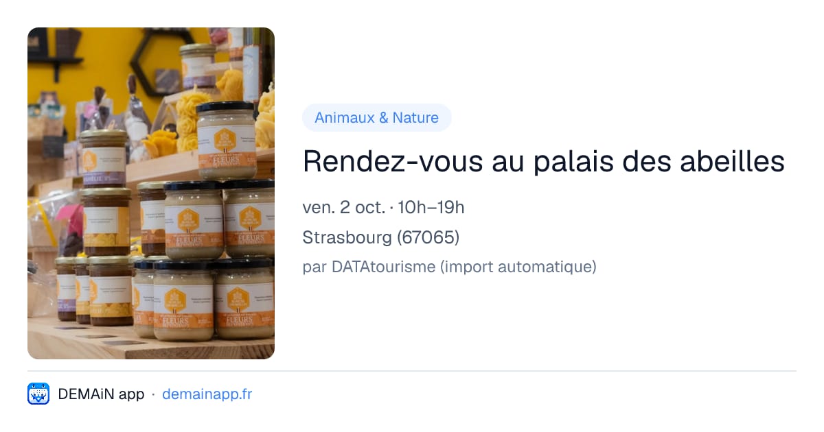 Rendez-vous au palais des abeilles — Strasbourg