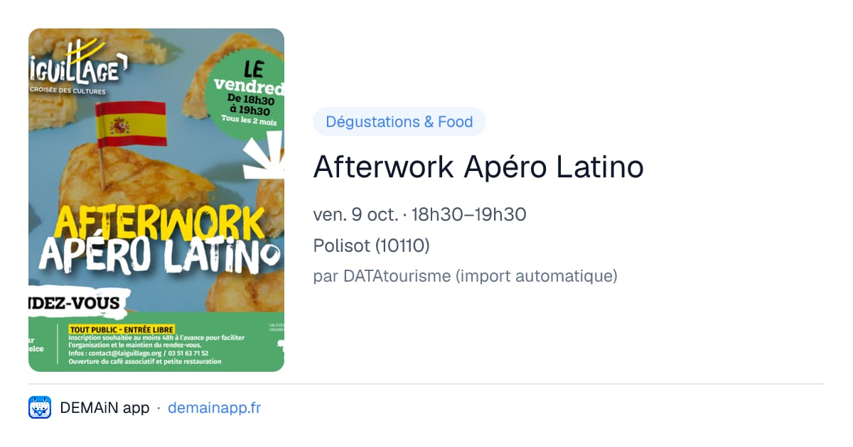 Afterwork Apéro Latino — Polisot