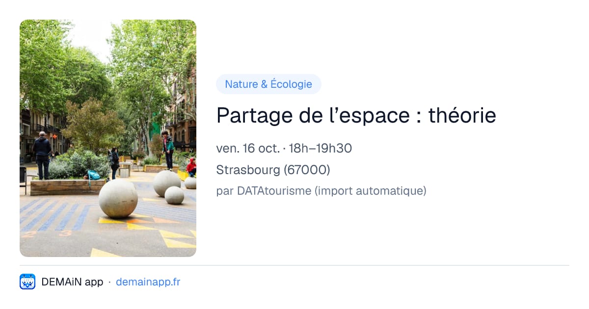Partage de l’espace : théorie — Strasbourg