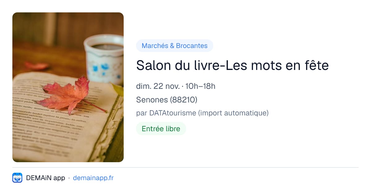 Salon du livre-Les mots en fête — Senones