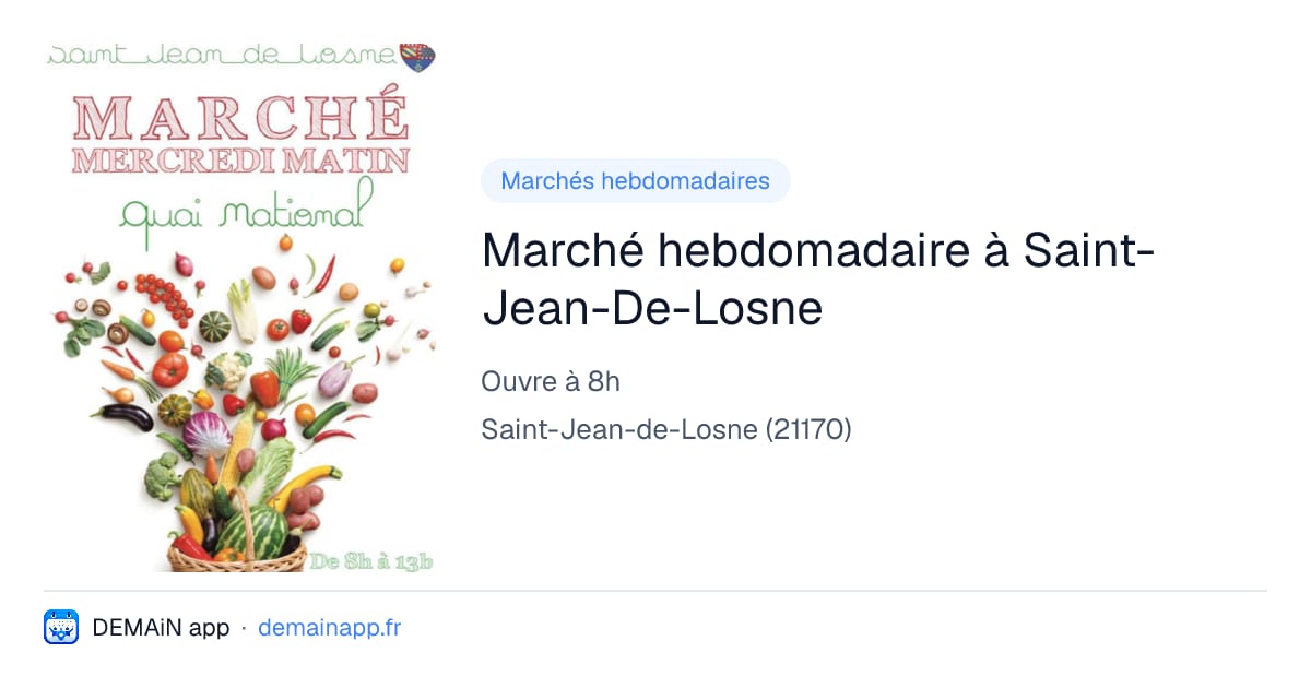 Marché hebdomadaire à Saint-Jean-De-Losne — Saint-Jean-de-Losne