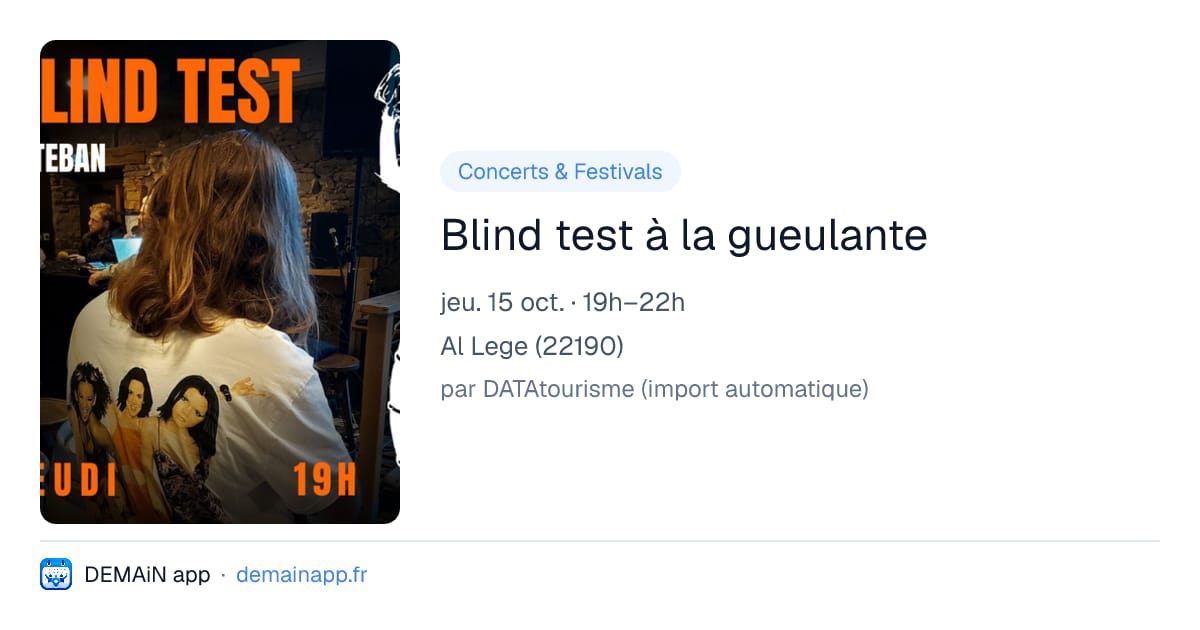 Blind test à la gueulante — Al Lege