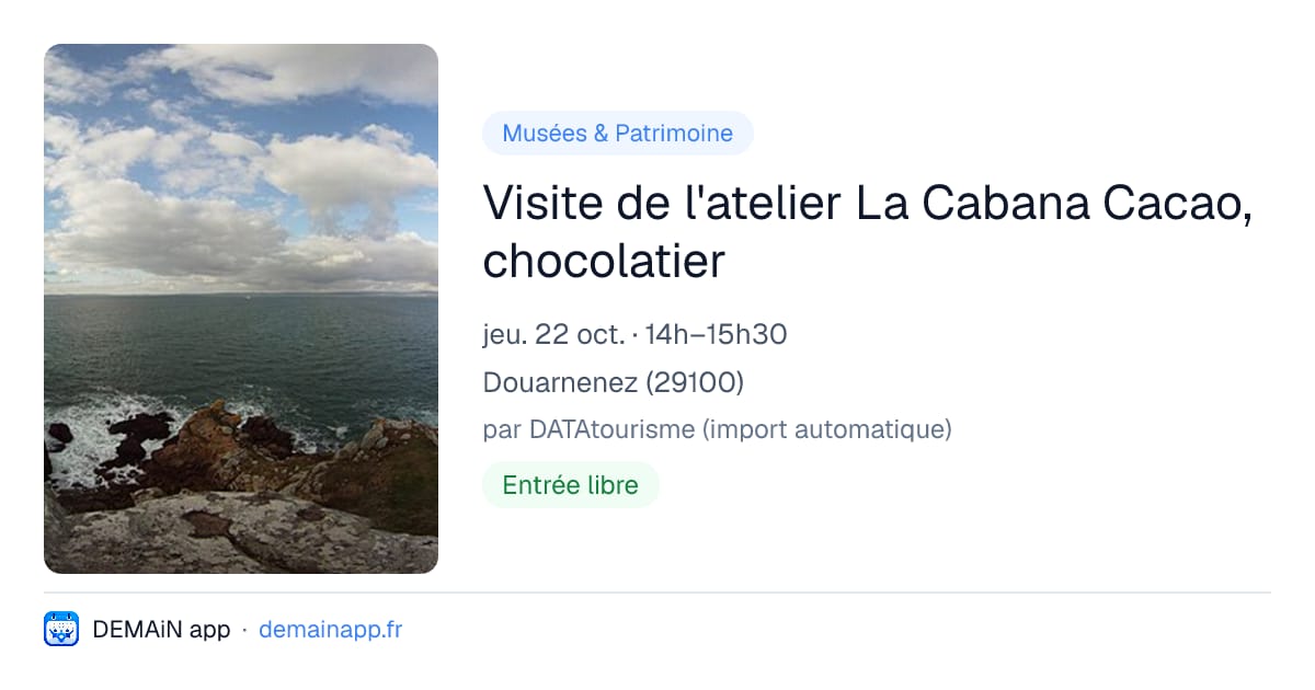 Visite de l'atelier La Cabana Cacao, chocolatier — Douarnenez