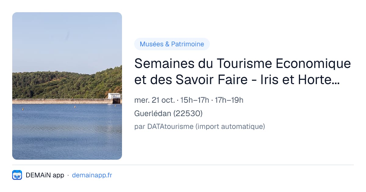 Semaines du Tourisme Economique et des Savoir Faire - Iris et Hortense - Maroquinerie textile — Guerlédan