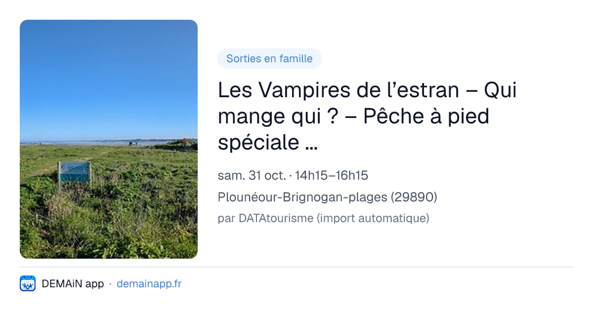 Les Vampires de l’estran – Qui mange qui ? – Pêche à pied spéciale Halloween — Plounéour-Brignogan-plages