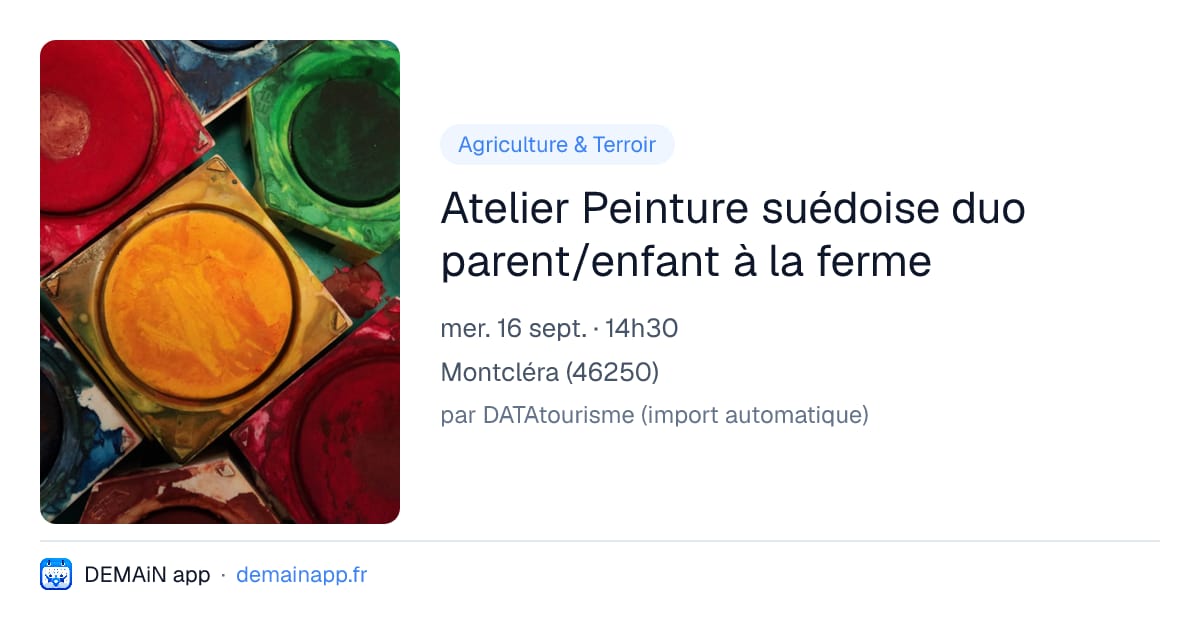 Atelier Peinture suédoise duo parent/enfant à la ferme — Montcléra