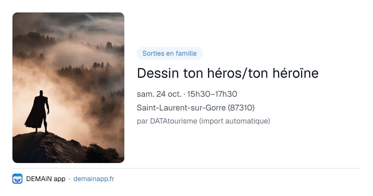 Dessin ton héros/ton héroïne — Saint-Laurent-sur-Gorre