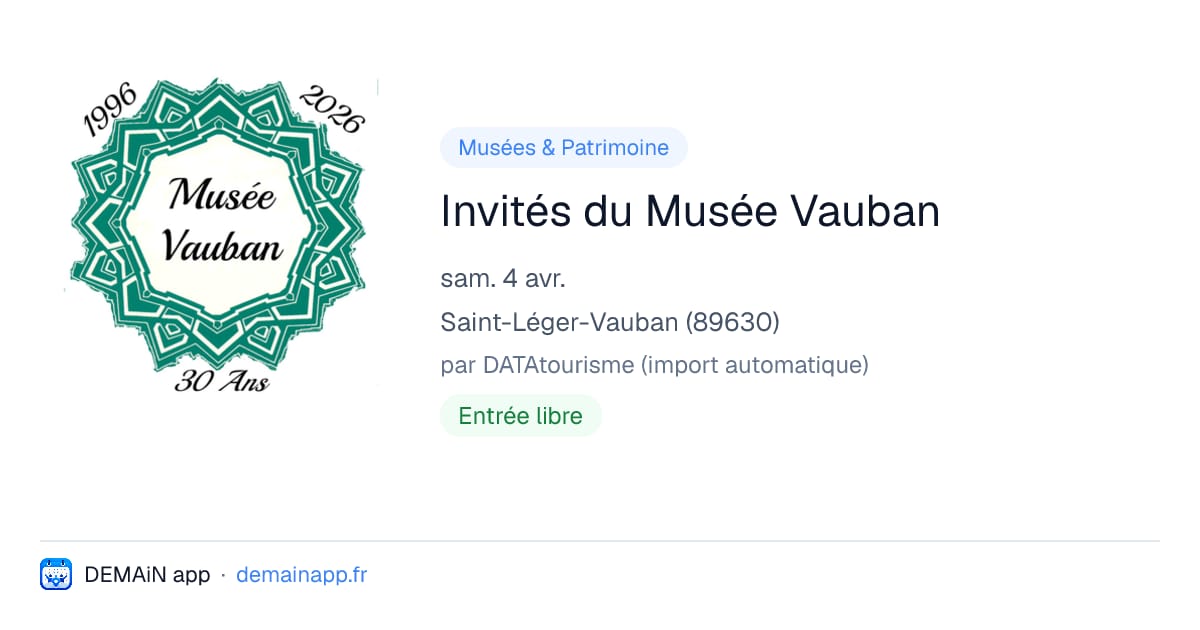 Invités du Musée Vauban — Saint-Léger-Vauban