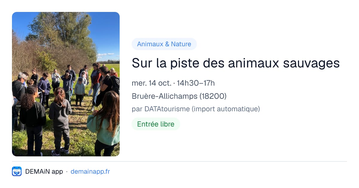 Sur la piste des animaux sauvages — Bruère-Allichamps