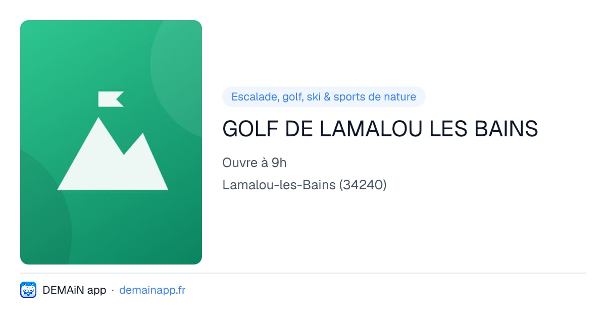 GOLF DE LAMALOU LES BAINS — Lamalou-les-Bains