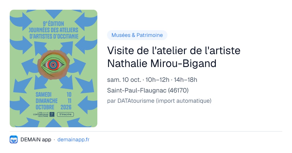 Visite de l'atelier de l'artiste Nathalie Mirou-Bigand — Saint-Paul-Flaugnac
