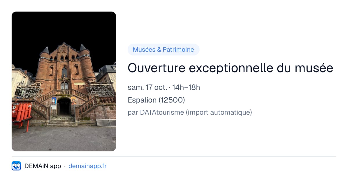 Ouverture exceptionnelle du musée — Espalion