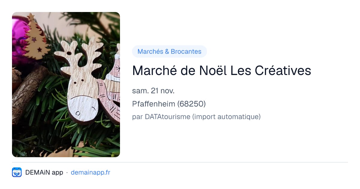 Marché de Noël Les Créatives — Pfaffenheim