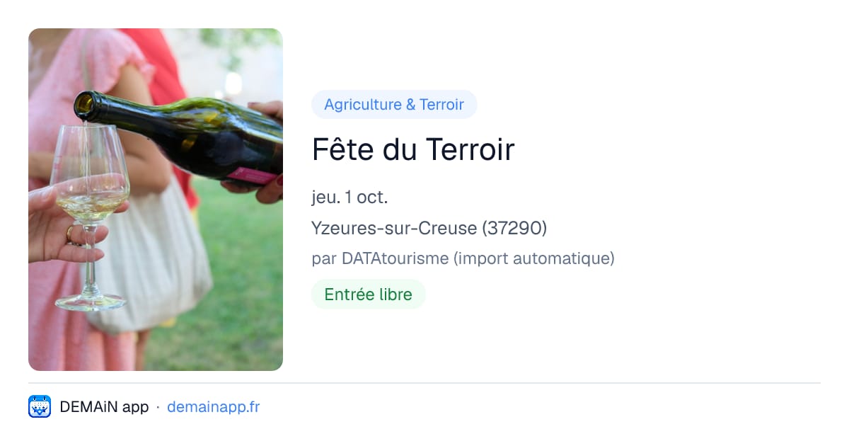 Fête du Terroir — Yzeures-sur-Creuse