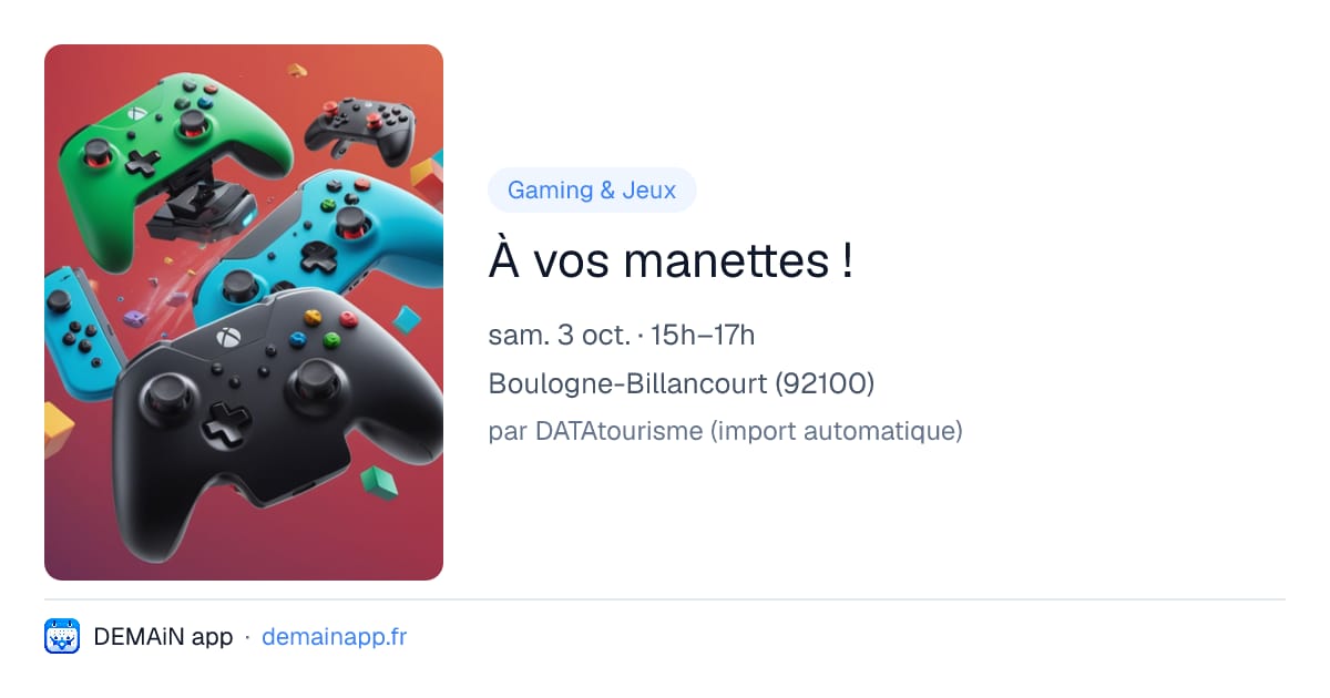 À vos manettes ! — Boulogne-Billancourt