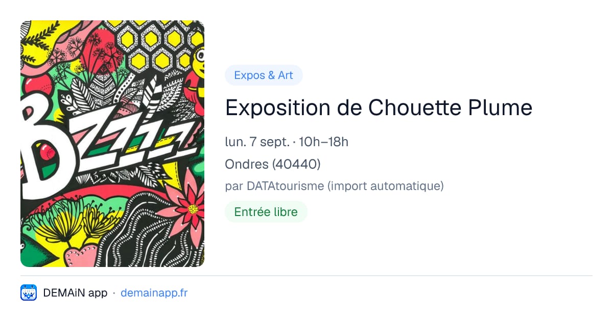 Exposition de Chouette Plume — Ondres