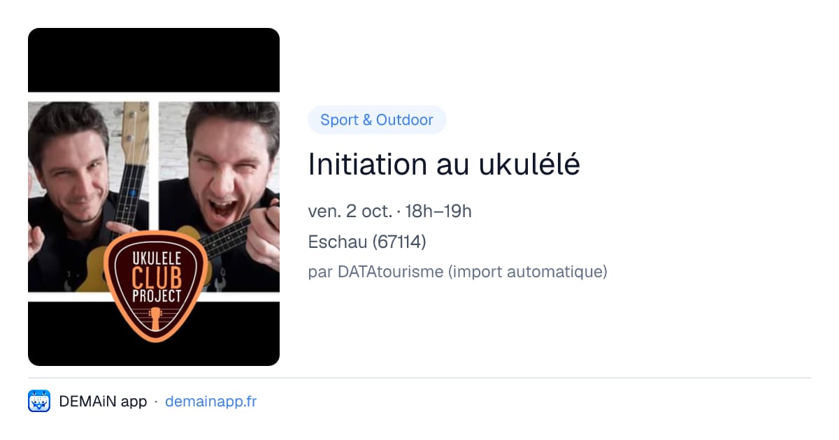 Initiation au ukulélé — Eschau