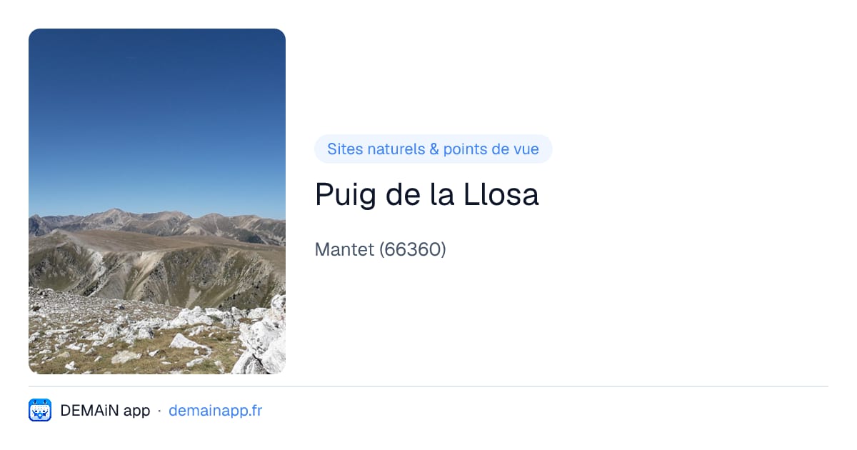 Puig de la Llosa — Mantet