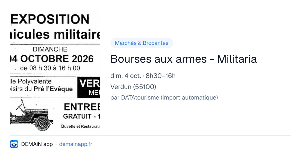 Bourses aux armes - Militaria — Verdun