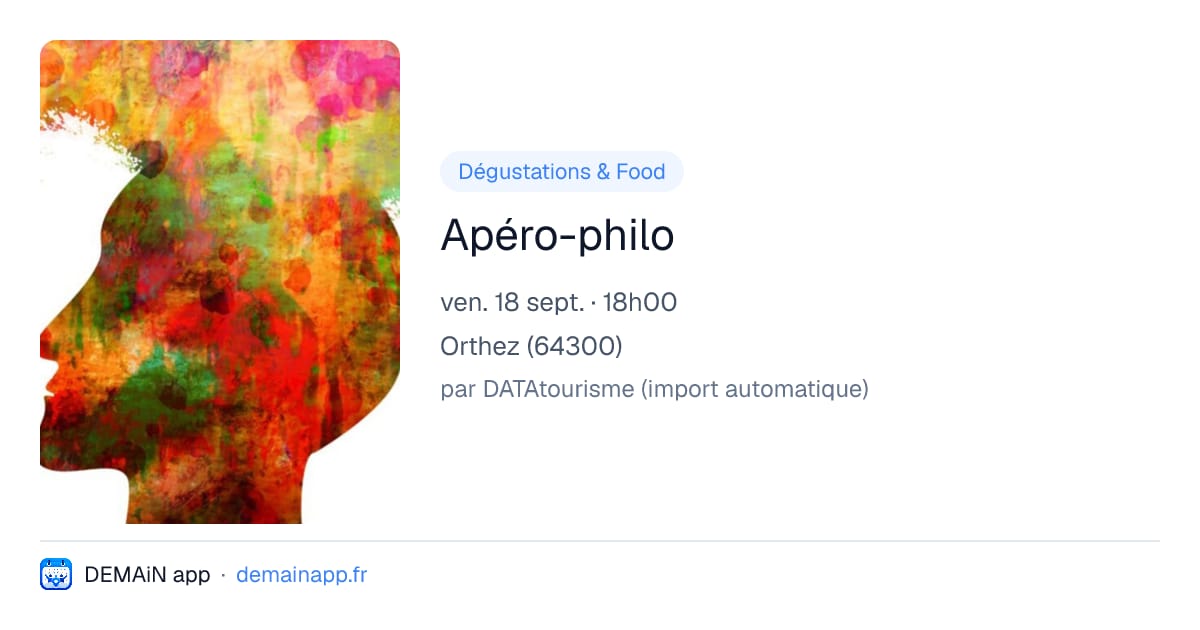 Apéro-philo — Orthez