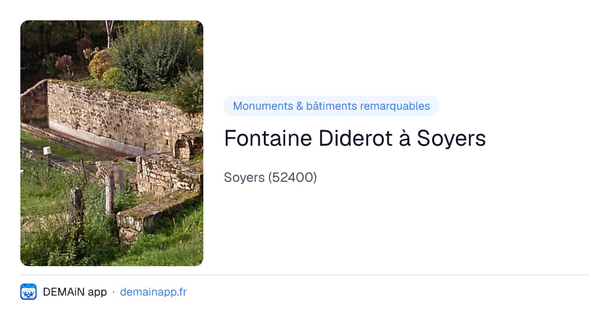Fontaine Diderot à Soyers — Soyers