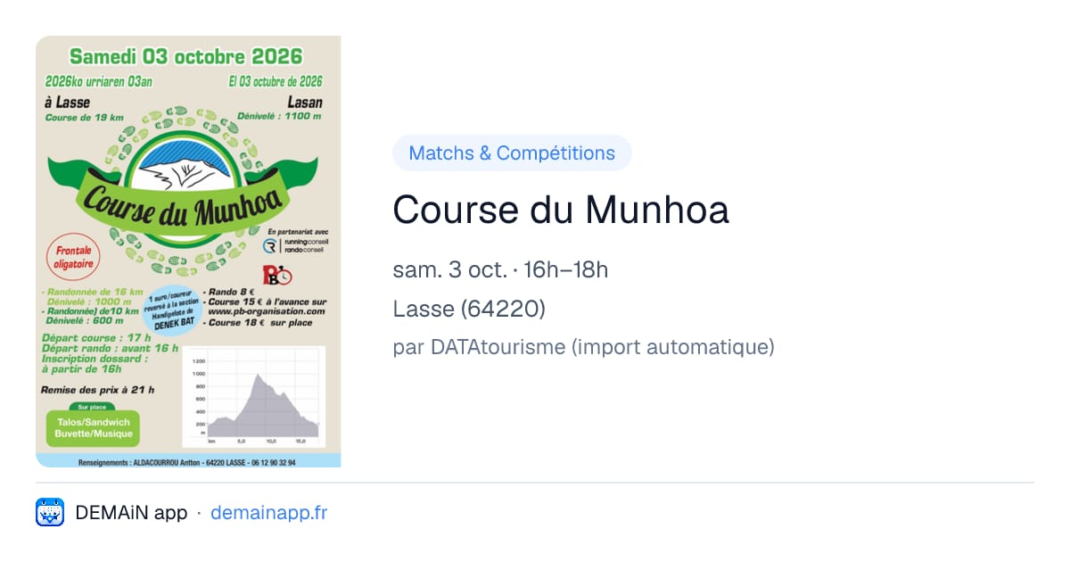 Course du Munhoa — Lasse