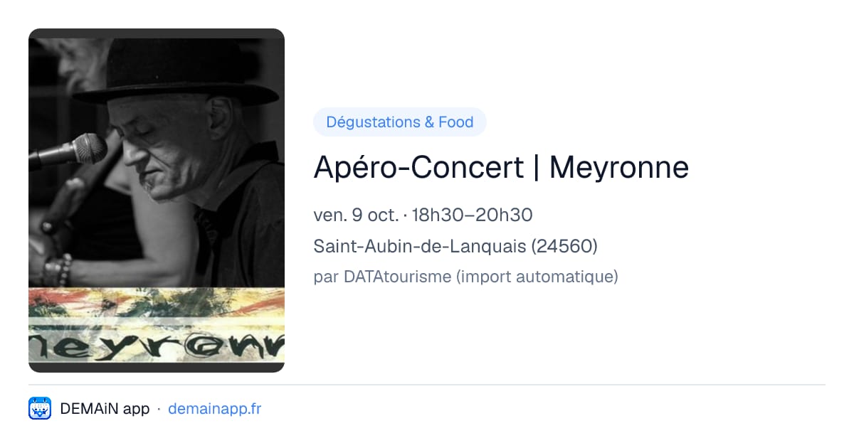 Apéro-Concert | Meyronne — Saint-Aubin-de-Lanquais