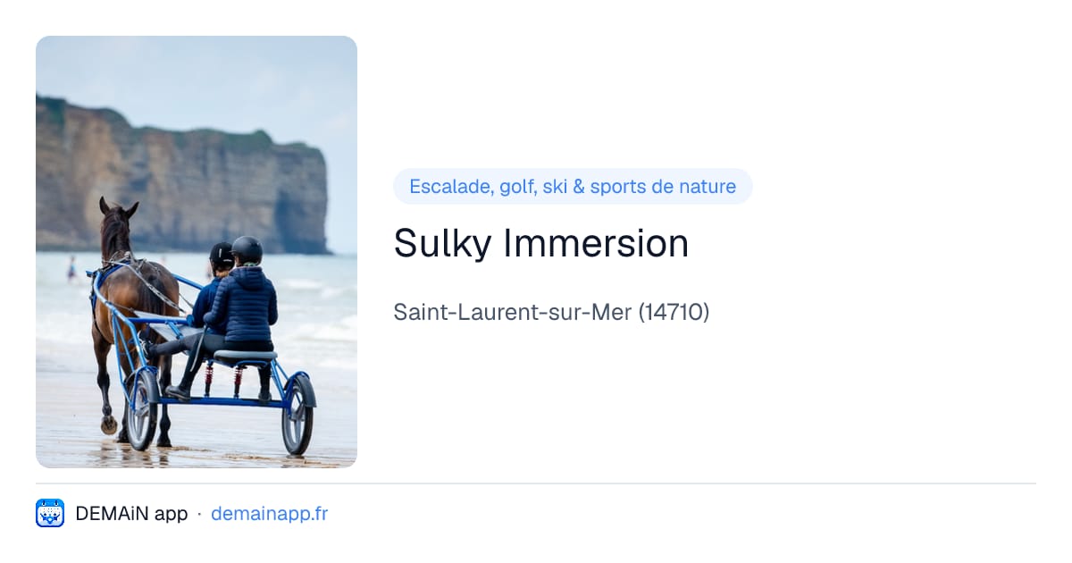 Sulky Immersion — Saint-Laurent-sur-Mer