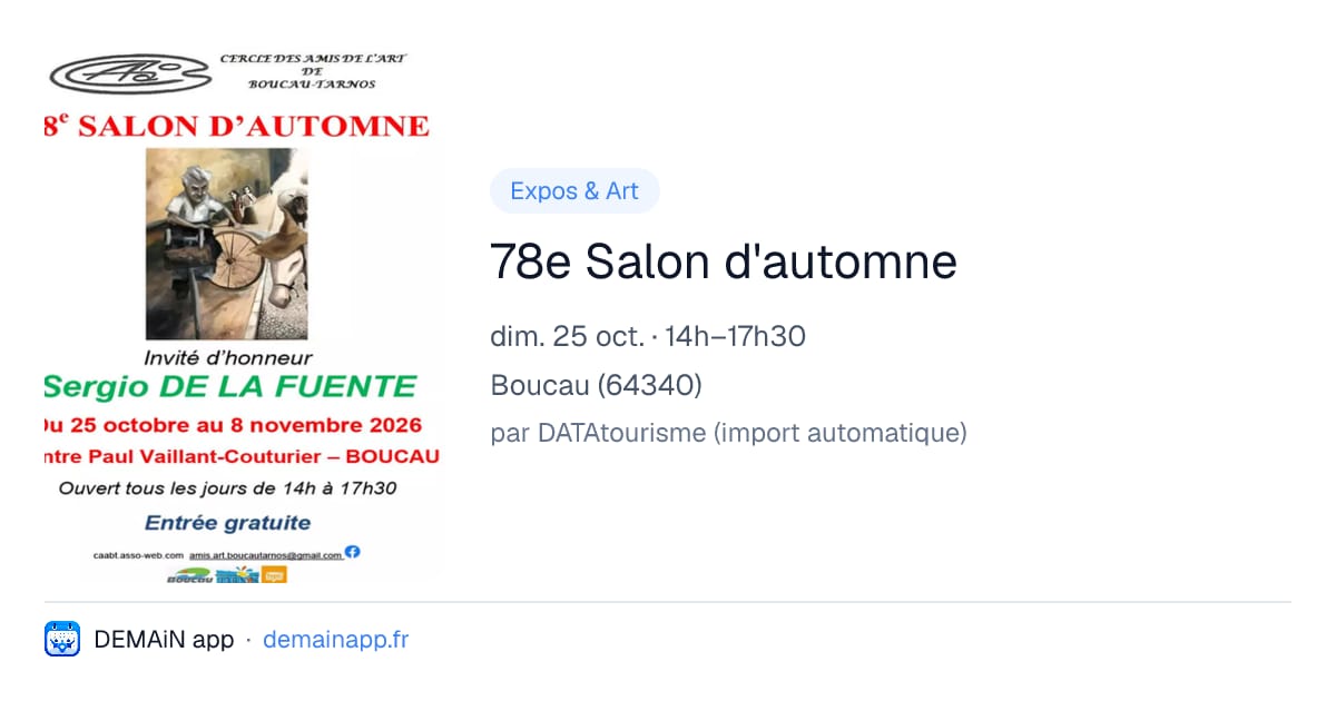 78e Salon d'automne — Boucau