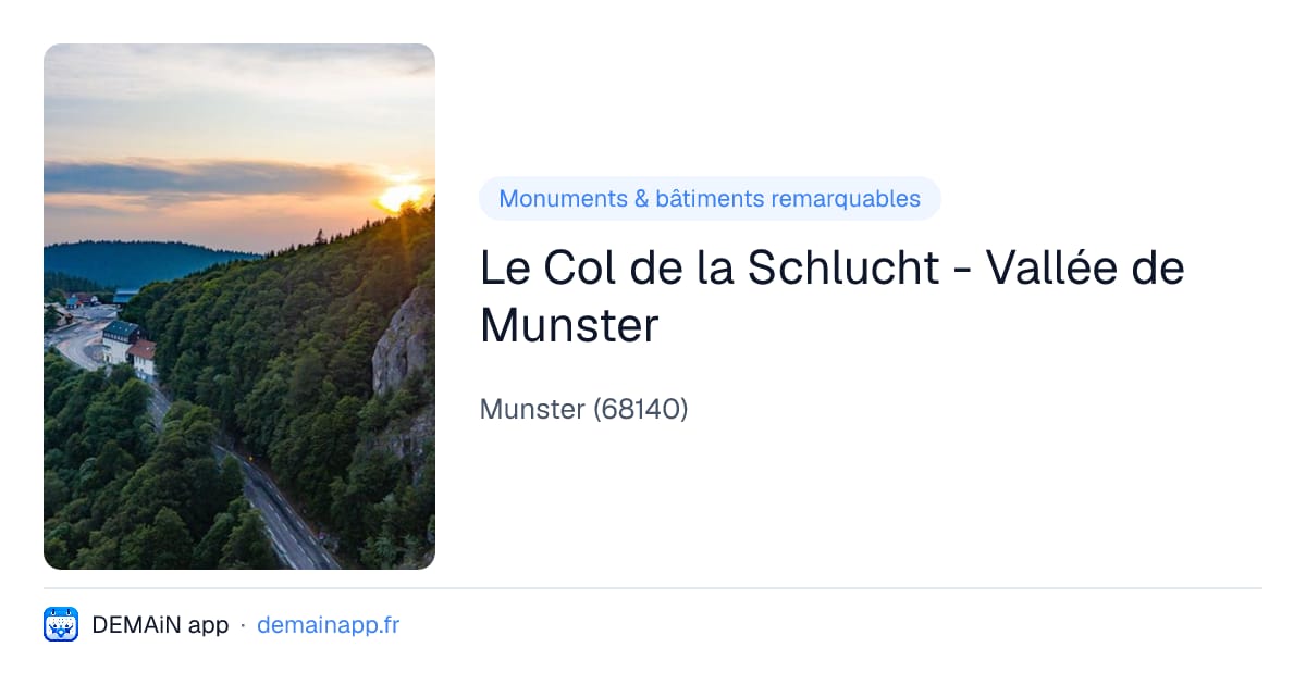 Le Col de la Schlucht - Vallée de Munster — Munster