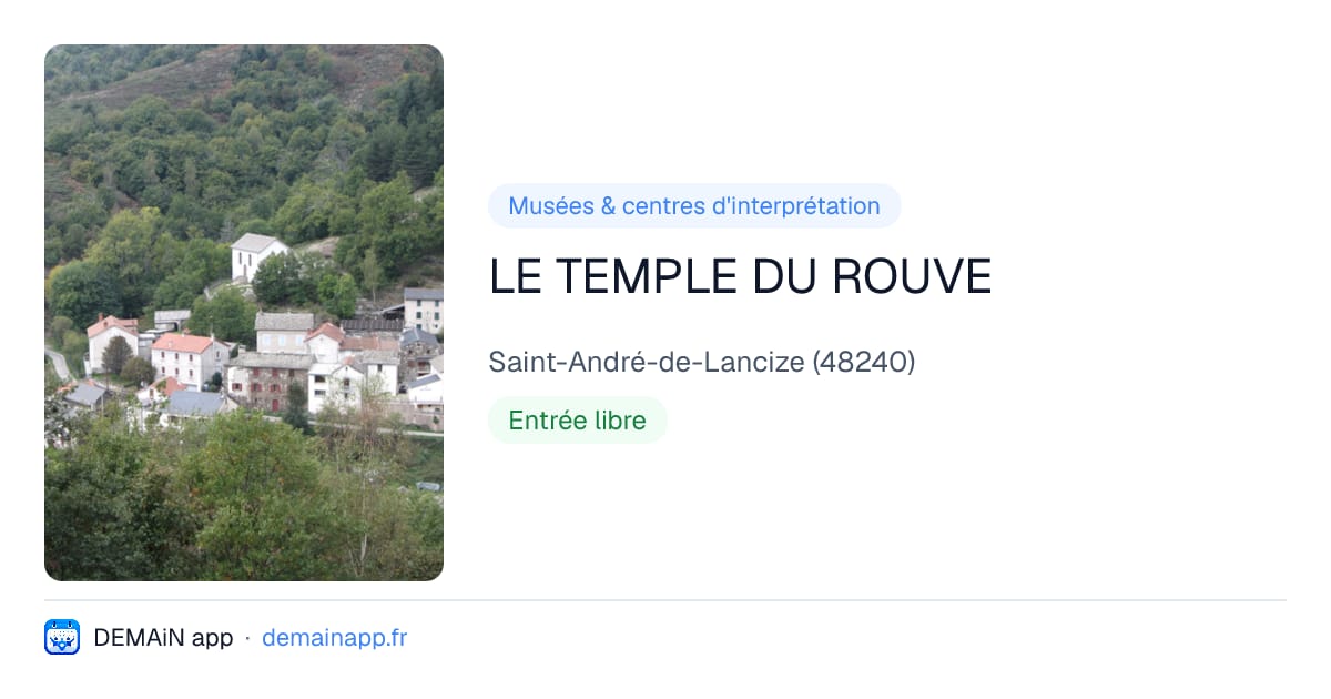 LE TEMPLE DU ROUVE — Saint-André-de-Lancize