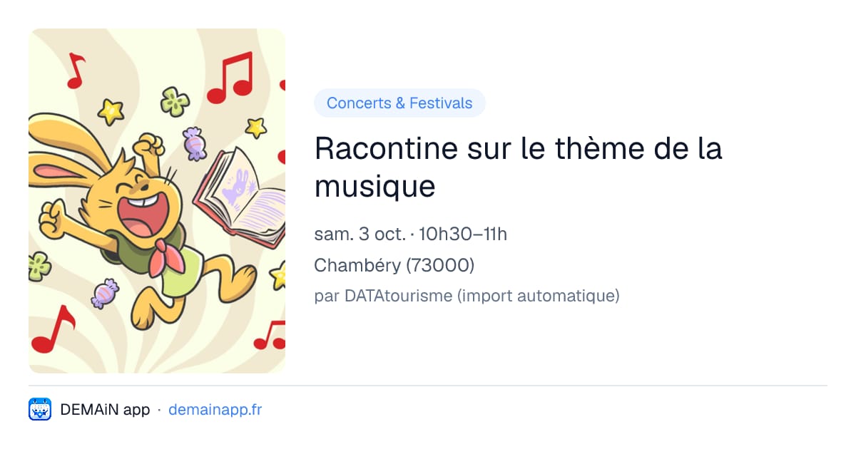 Racontine sur le thème de la musique — Chambéry