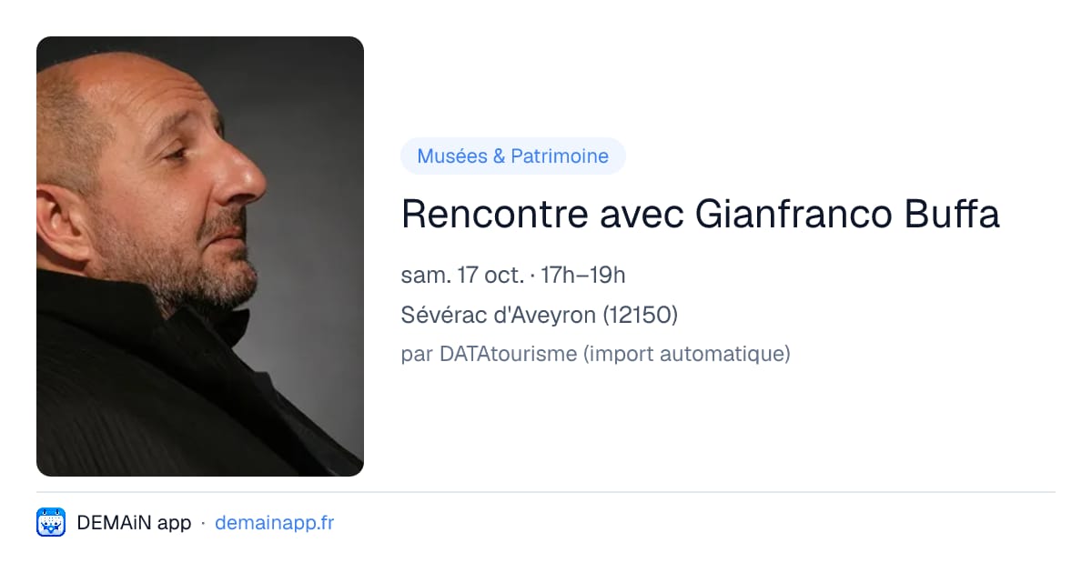Rencontre avec Gianfranco Buffa — Sévérac d'Aveyron