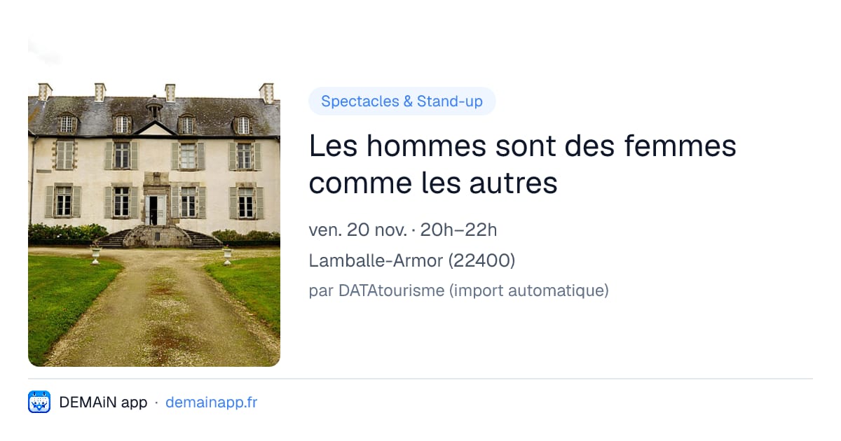 Les hommes sont des femmes comme les autres — Lamballe-Armor