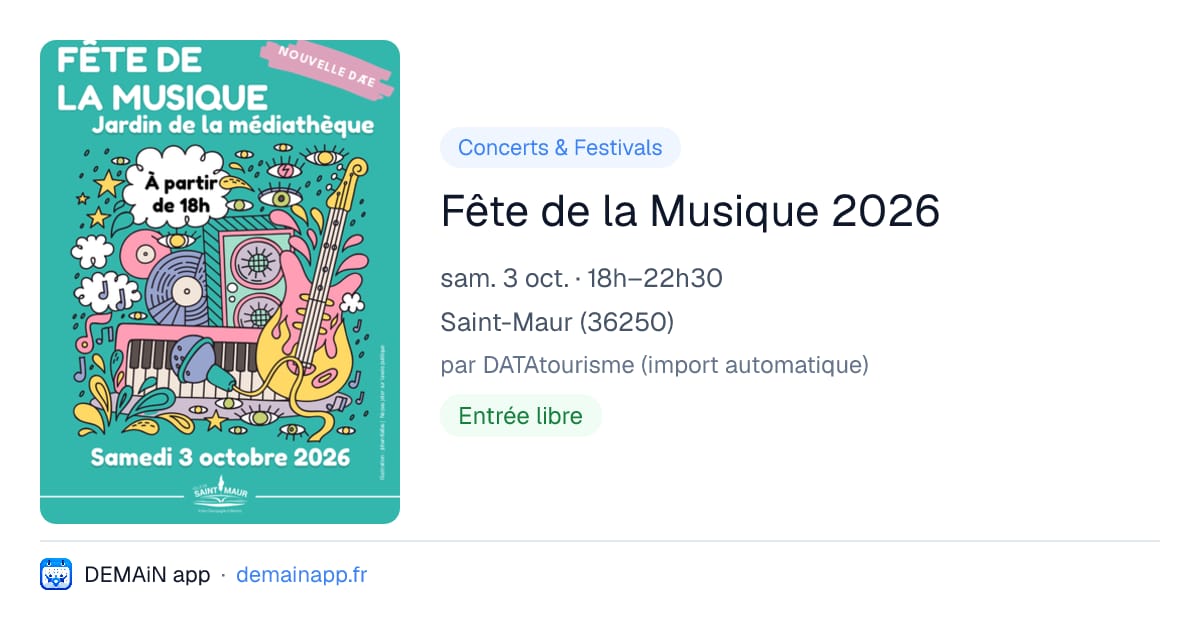 Fête de la Musique 2026 — Saint-Maur