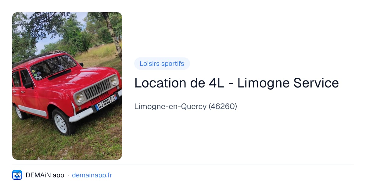 Location de 4L - Limogne Service — Limogne-en-Quercy