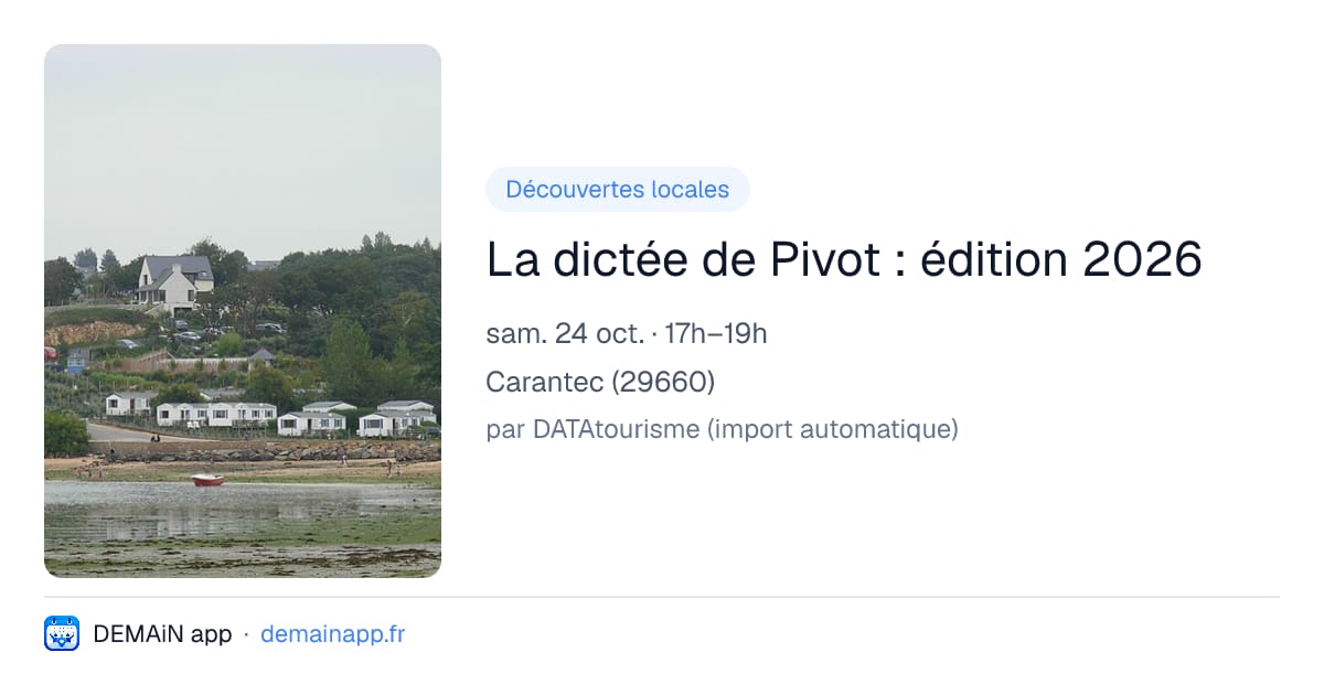 La dictée de Pivot : édition 2026 — Carantec