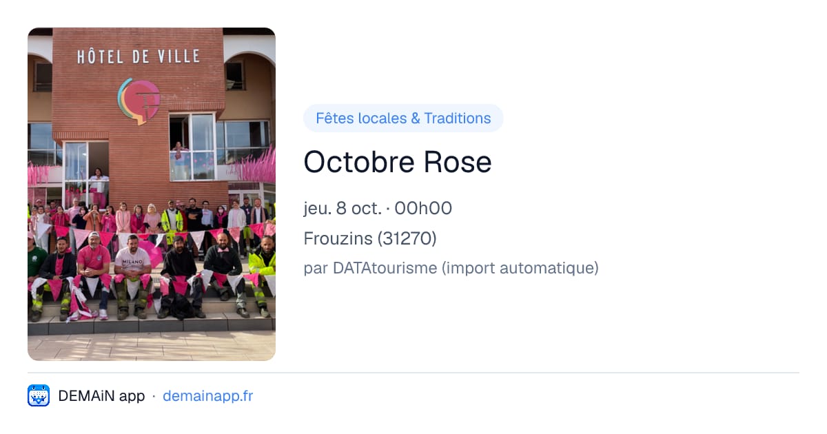 Octobre Rose — Frouzins