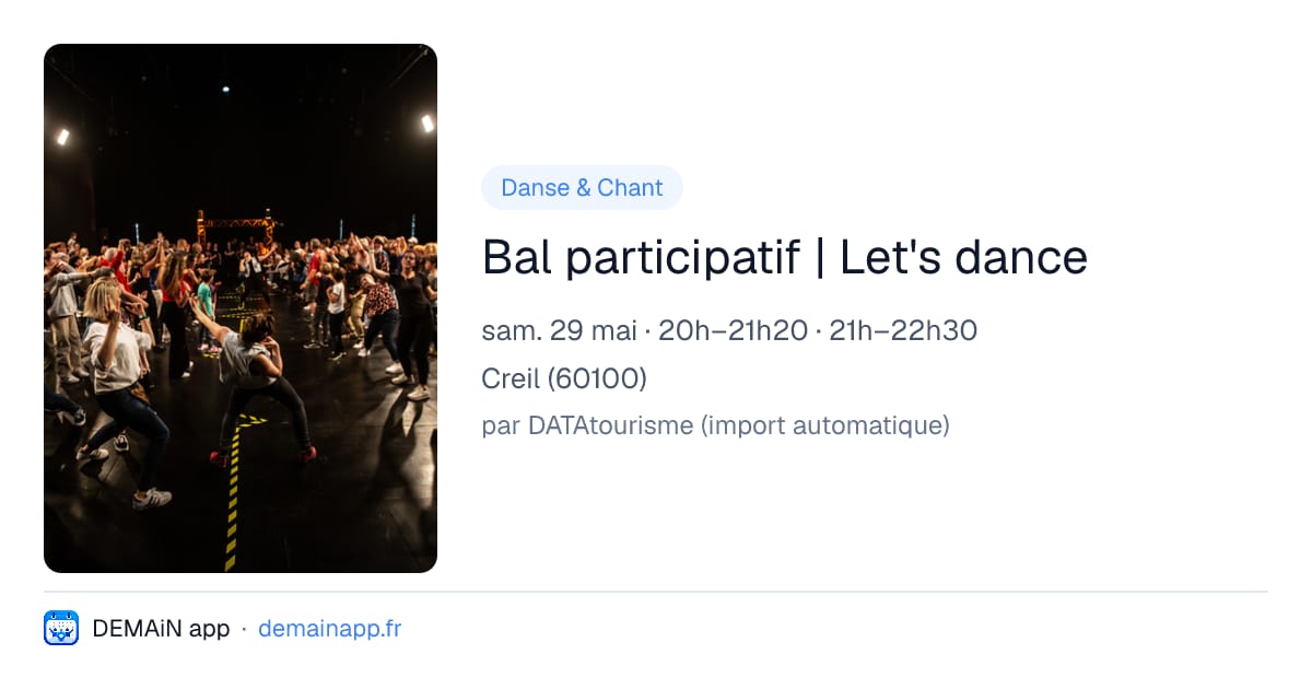 Bal participatif | Let's dance — Creil