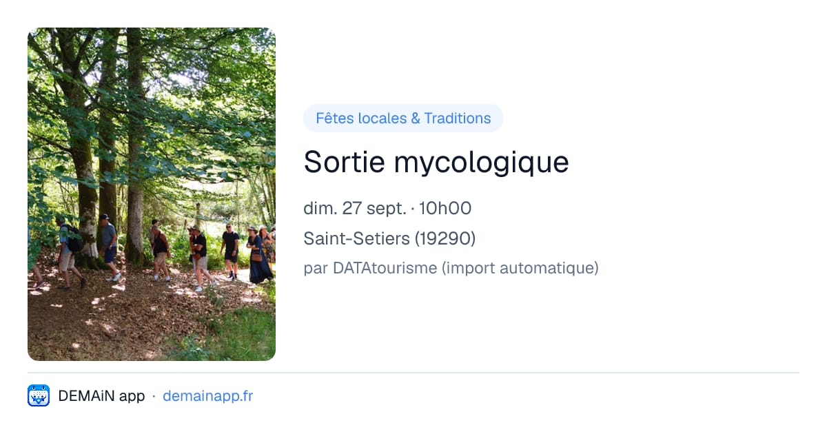 Sortie mycologique — Saint-Setiers