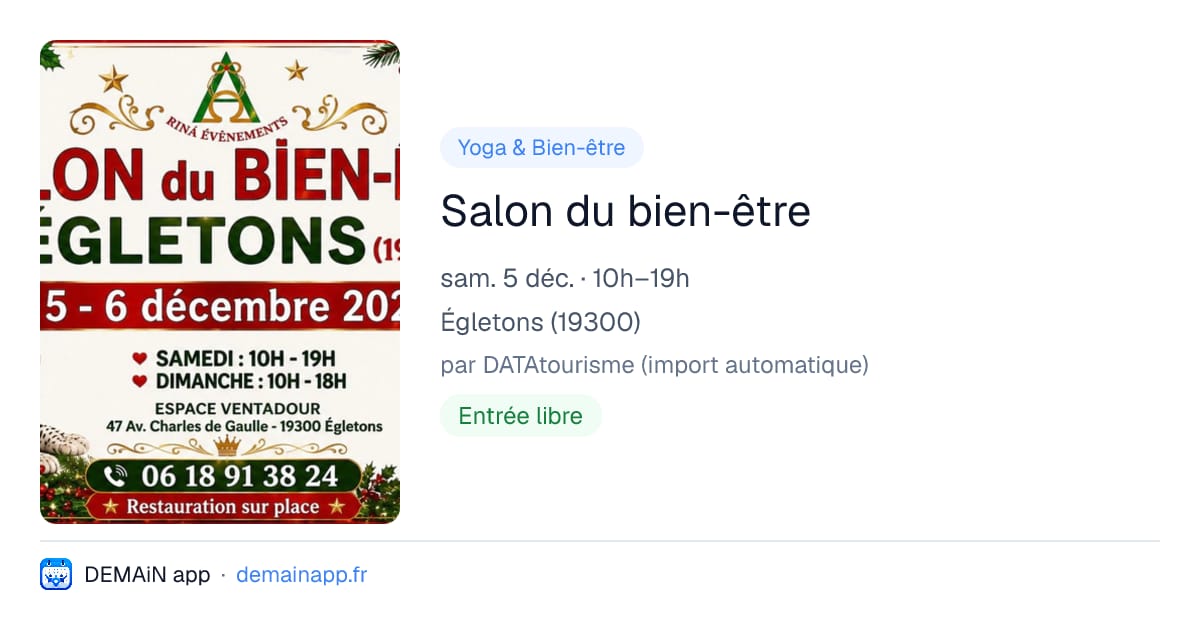 Salon du bien-être — Égletons