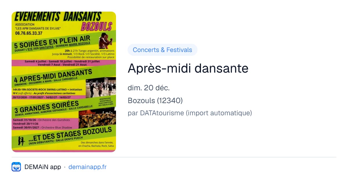 Après-midi dansante — Bozouls