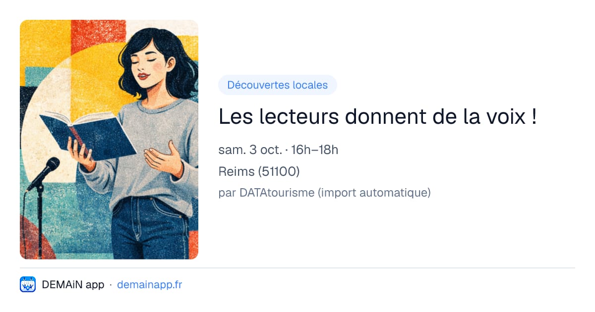 Les lecteurs donnent de la voix ! — Reims