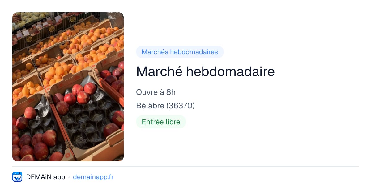 Marché hebdomadaire — Bélâbre