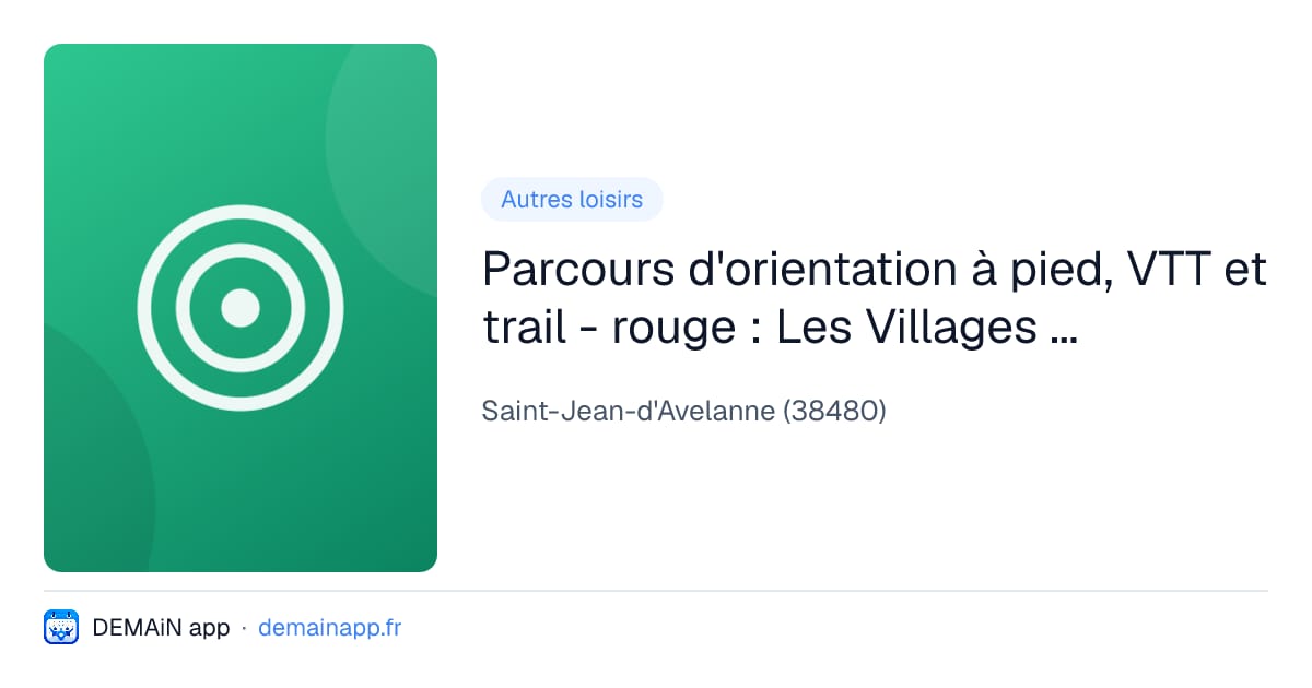 Parcours d'orientation à pied, VTT et trail - rouge : Les Villages des trois Saints — Saint-Jean-d'Avelanne