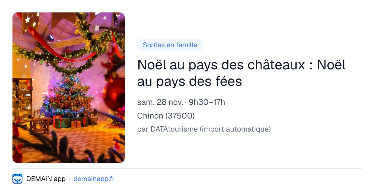 Noël au pays des châteaux : Noël au pays des fées — Chinon