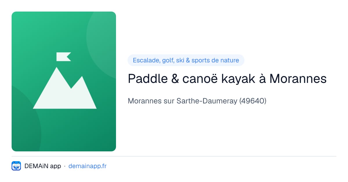 Paddle & canoë kayak à Morannes — Morannes sur Sarthe-Daumeray