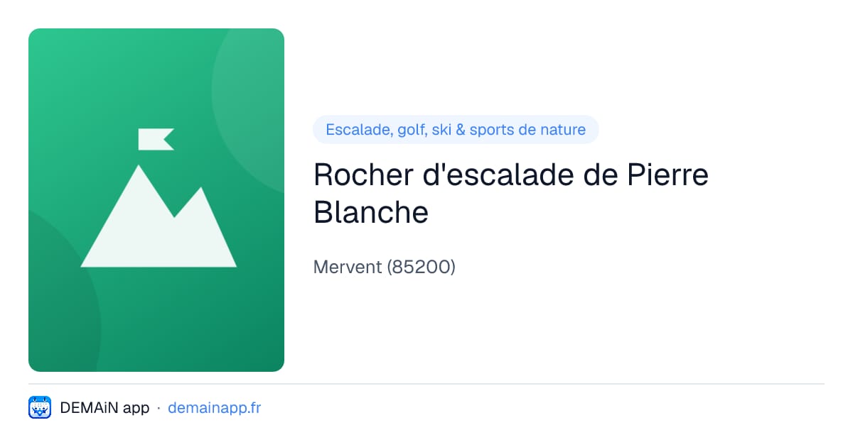Rocher d'escalade de Pierre Blanche — Mervent