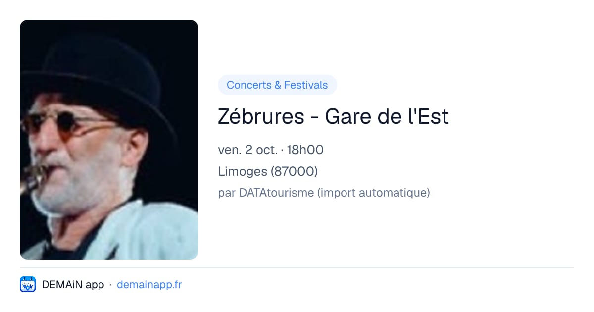 Zébrures - Gare de l'Est — Limoges